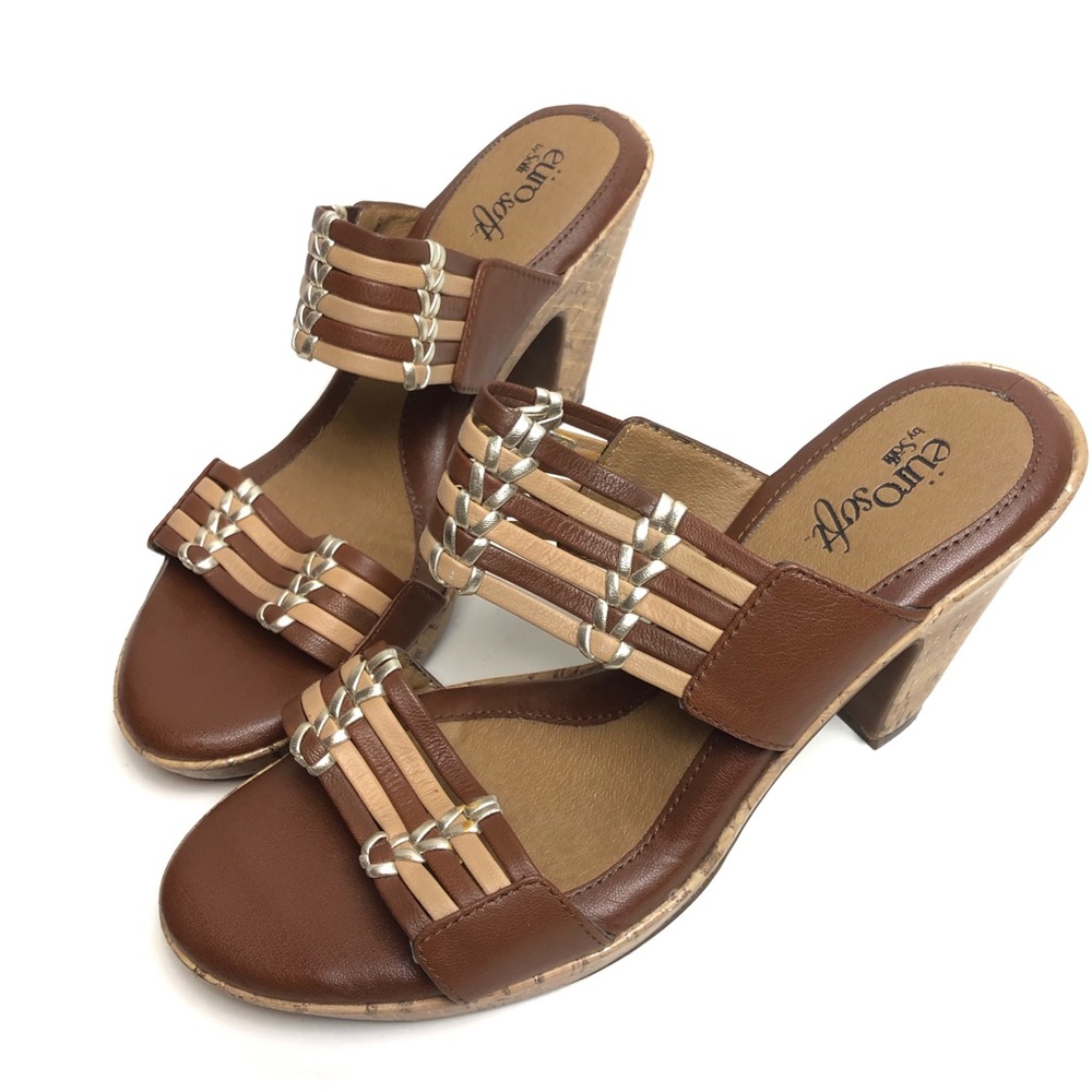 Eurosoft by Sofft Cork Leather Heels Size 8M